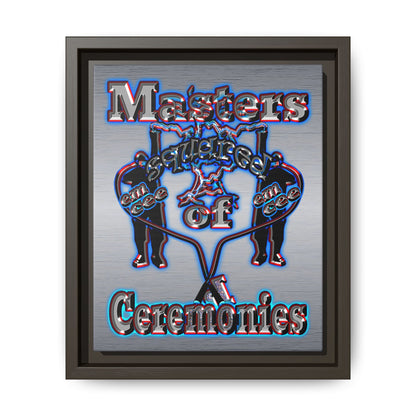 em cee squared - framed canvas art (brushed nickel)