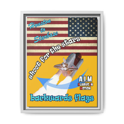 shoot for the stars - framed canvas art (yellow)