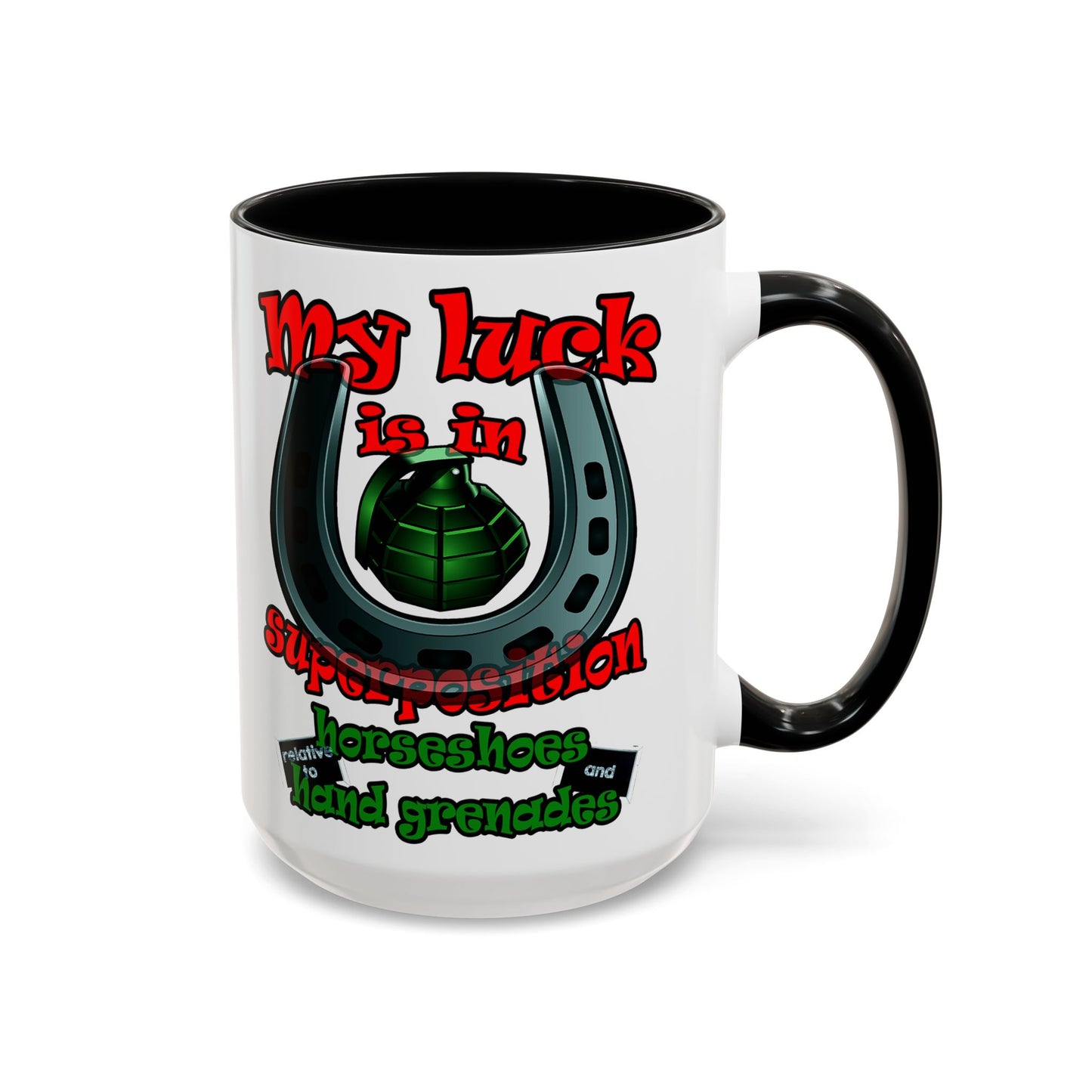 my luck - Accent Mug (white)