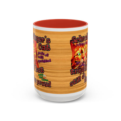 schrodinger's cat - Accent Mug (butterscotch wood finish)