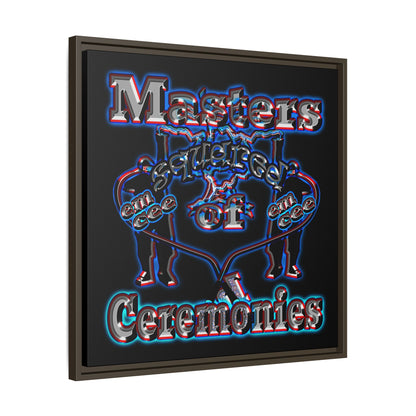 em cee squared - framed canvas art (black)