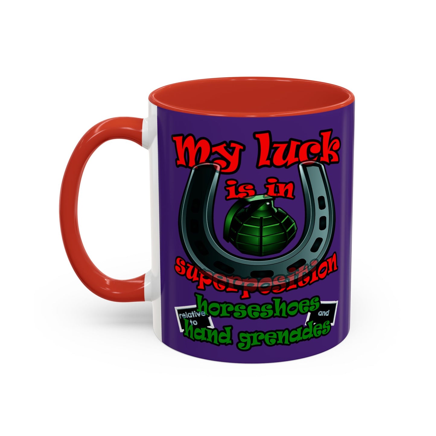 my luck - Accent Mug (purple)