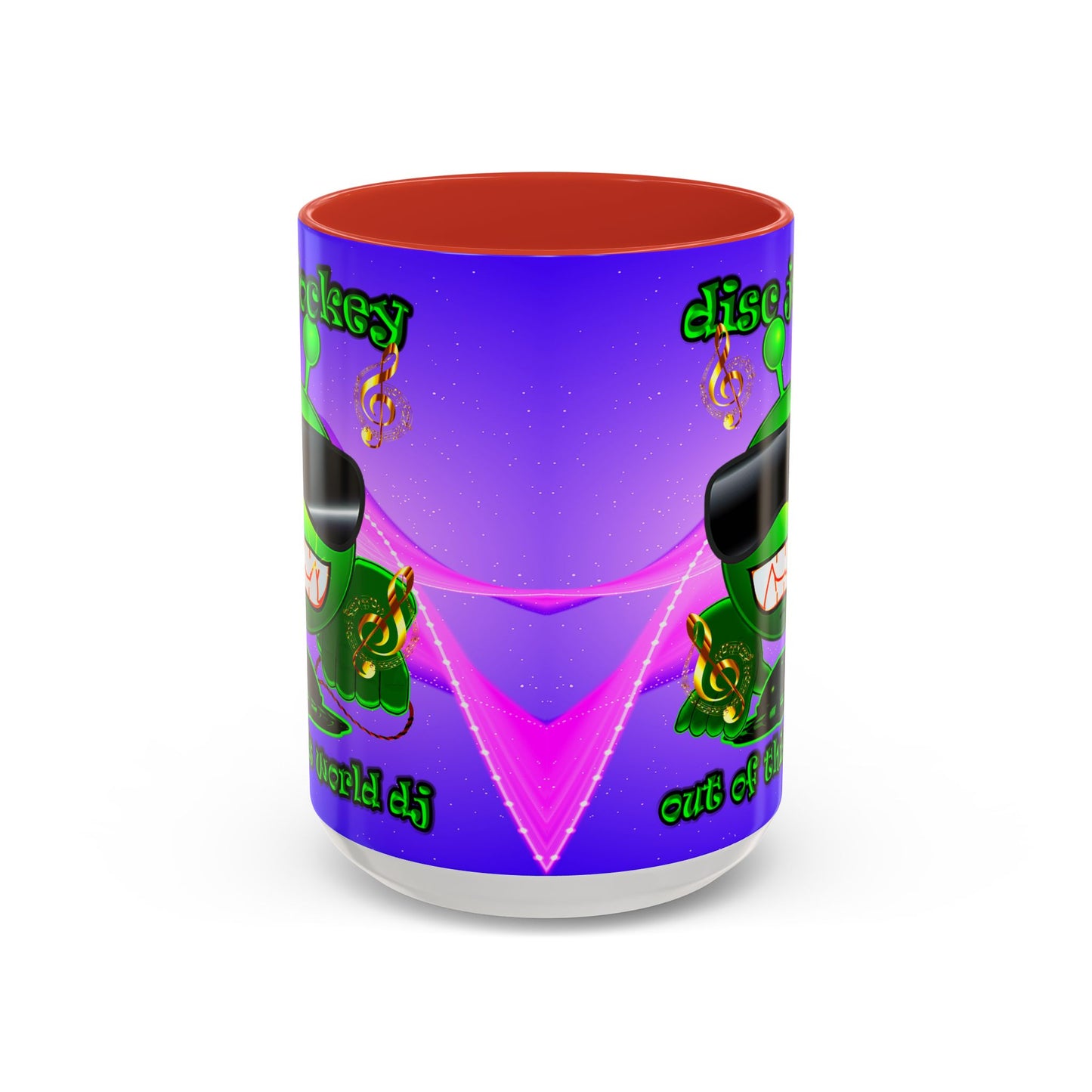 disc jockey - Accent Mug (purple-pink wave)