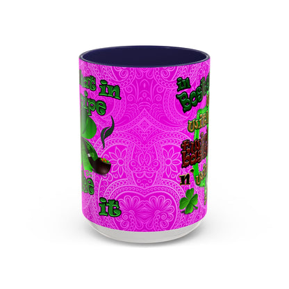 celtics logo - Accent Mug (pink swirl)