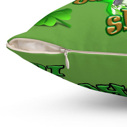 celtics logo - Spun Polyester Square Pillow - (green)