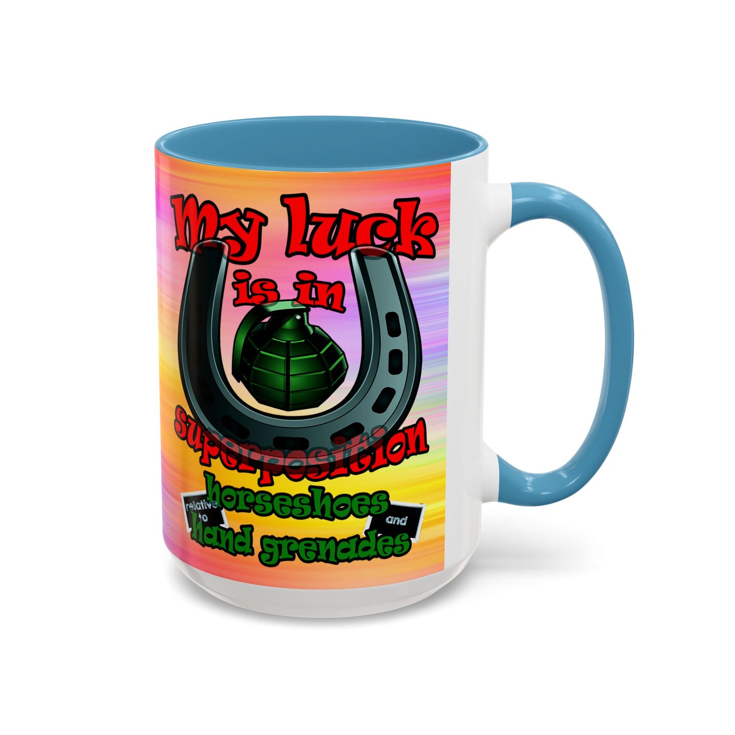 my luck - Accent Mug (color blur)
