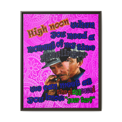 high noon - framed canvas art (pink swirl)