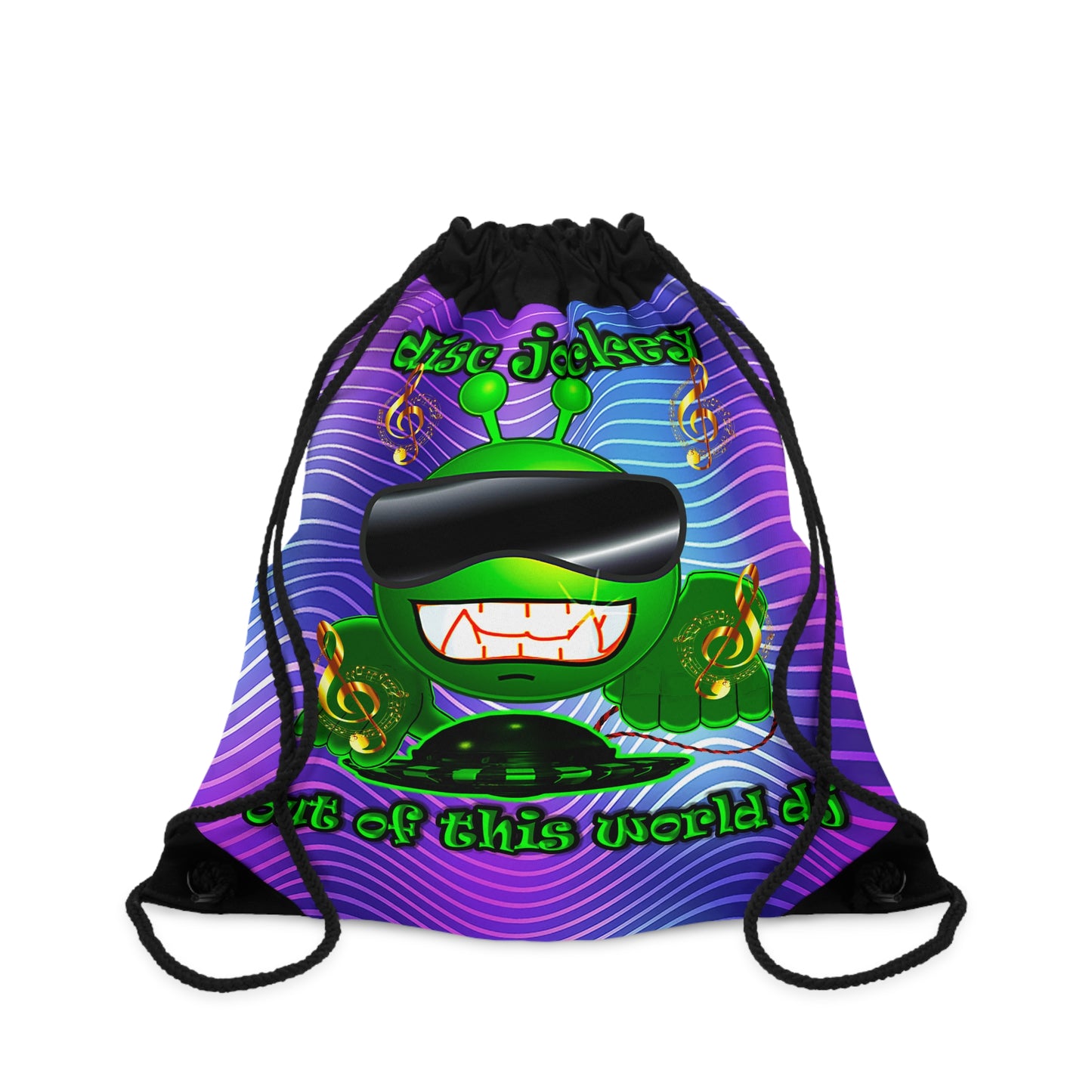 disc jockey - Drawstring Bag (purple wave)