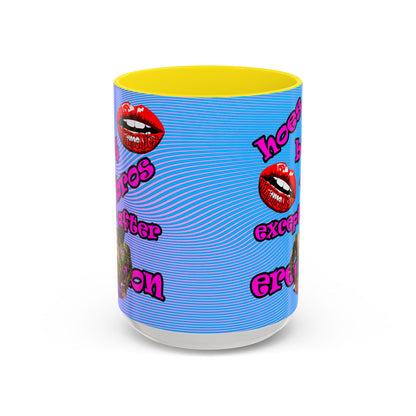 hoes b4 bros - Accent Mug (light blue-purple wave)