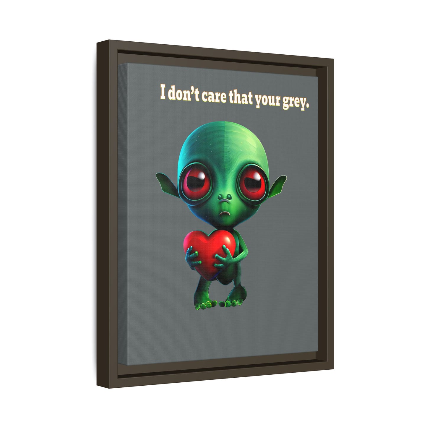I don't care that your grey - framed canvas art (dark grey)