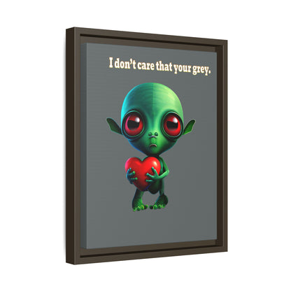 I don't care that your grey - framed canvas art (dark grey)