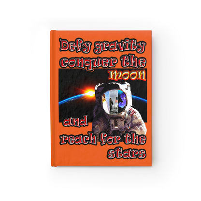 defy conquer reach - journal-lined (orange)