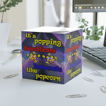 popping like popcorn - note cube (grey-pink wave)