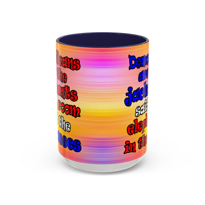 donkeys and elephants - Accent Mug (color blur)