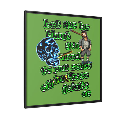 og - framed canvas art (green)