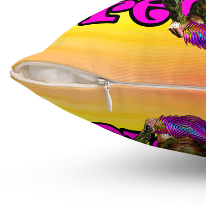 hoes b4 bros - Spun Polyester Square Pillow - (color blur)