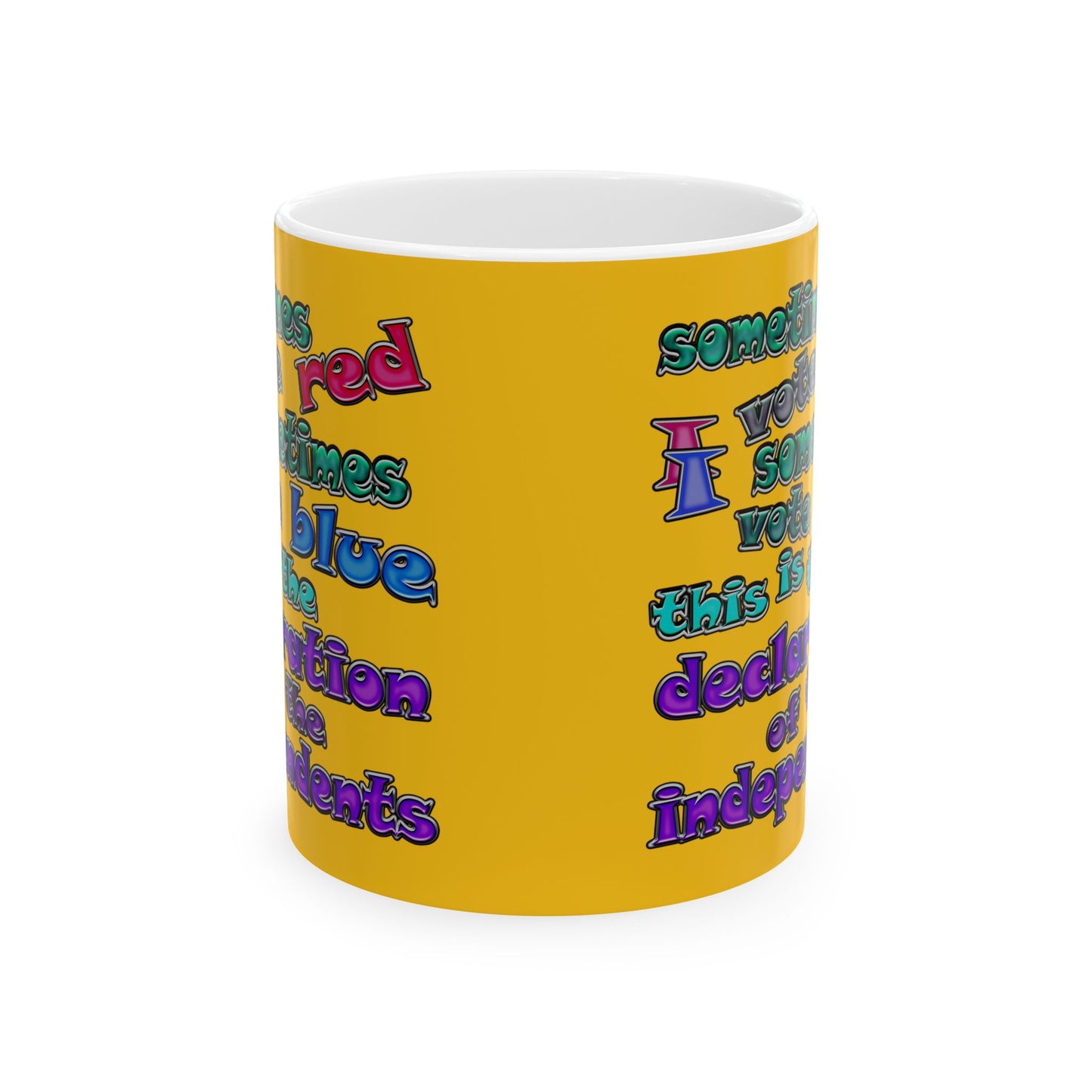 declaration of the independents - White Mug (yellow)