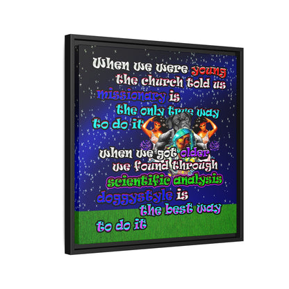 doggystyle - framed canvas art ('snoops' background)