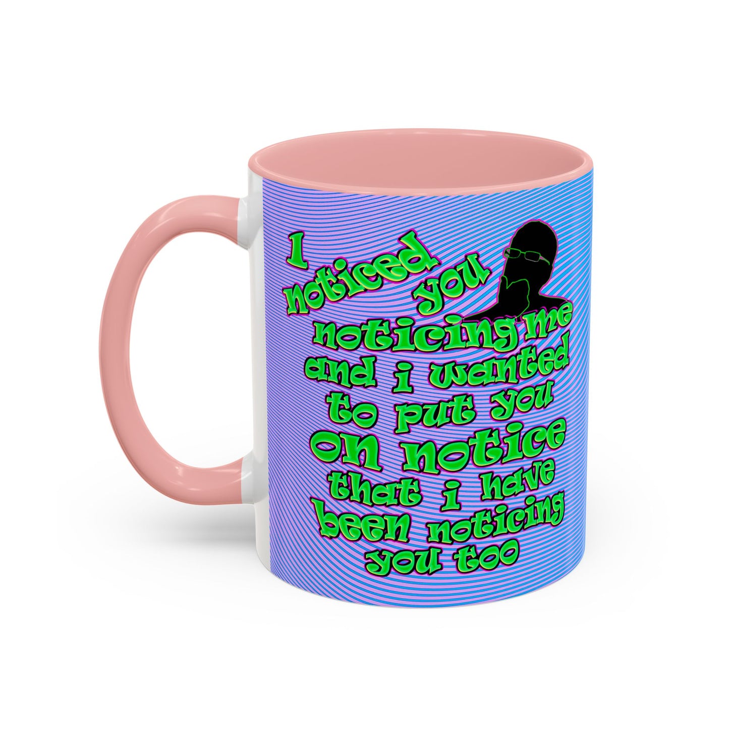noticed you noticing - Accent Mug (light blue-purple wave)
