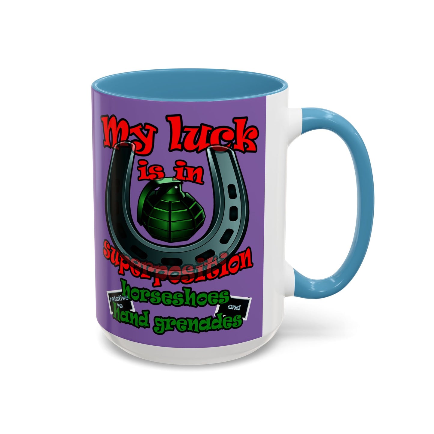 my luck - Accent Mug (light purple)