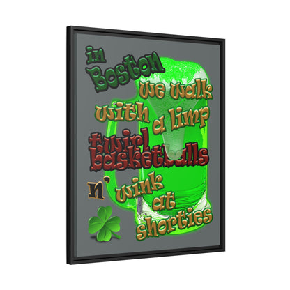 celtics logo - framed canvas art (dark grey)