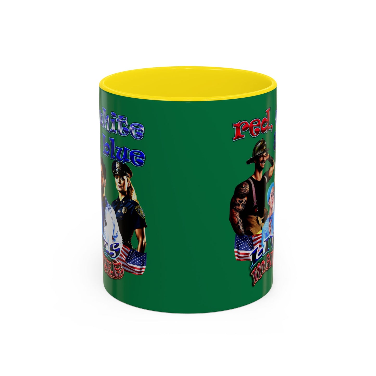 rw&b lives matter - Accent Mug (dark green)
