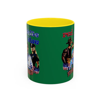 rw&b lives matter - Accent Mug (dark green)