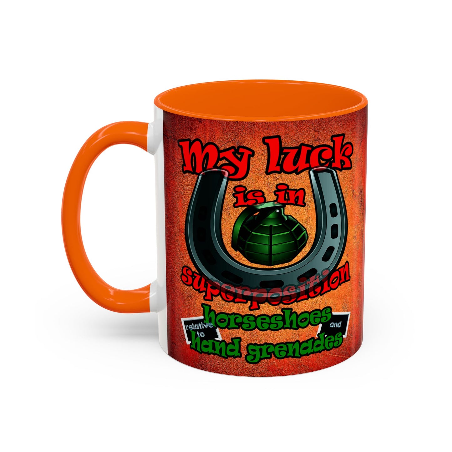 my luck - Accent Mug (burnt orange)