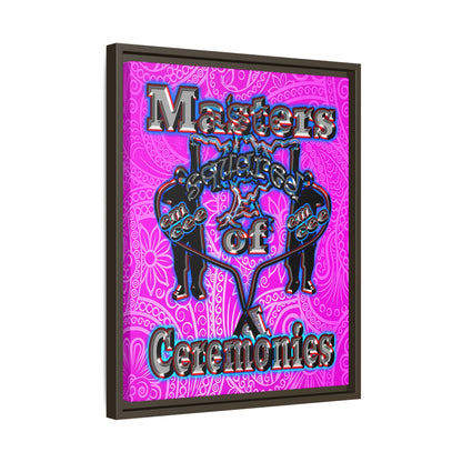 em cee squared - framed canvas art (pink swirl)