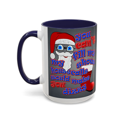santa's shoes - Accent Mug (grey-light grey)