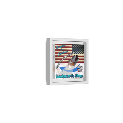shoot for the stars - framed canvas art (white marble)