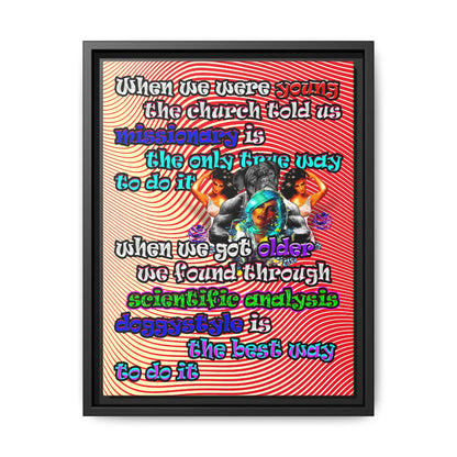 doggystyle - framed canvas art (yellow-orange wave)