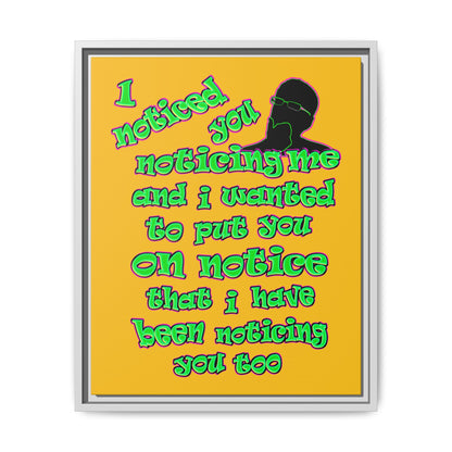 noticed you noticing - framed canvas art (yellow)