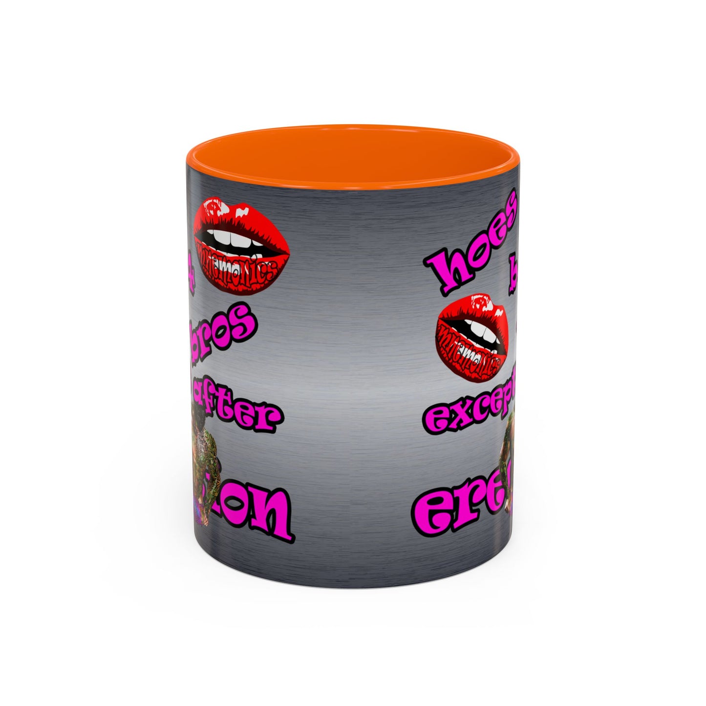 hoes b4 bros - Accent Mug (brushed nickel)