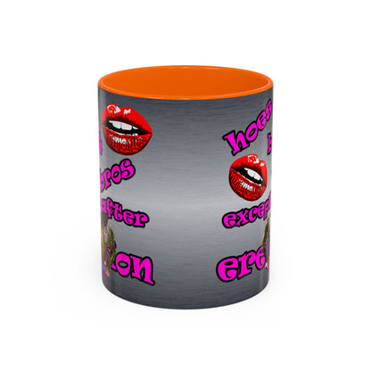 hoes b4 bros - Accent Mug (brushed nickel)