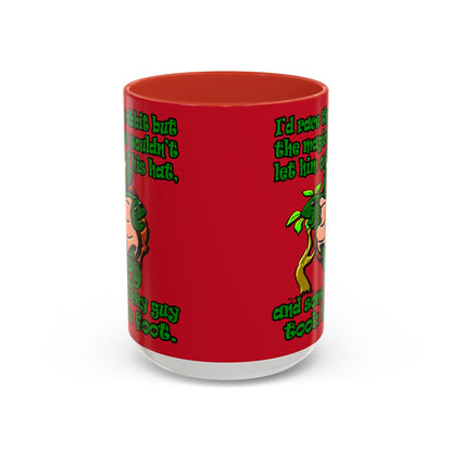 turtle race - Accent Mug (dark red)