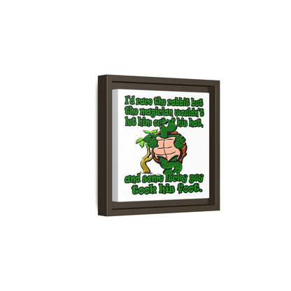 turtle race - framed canvas art (white)