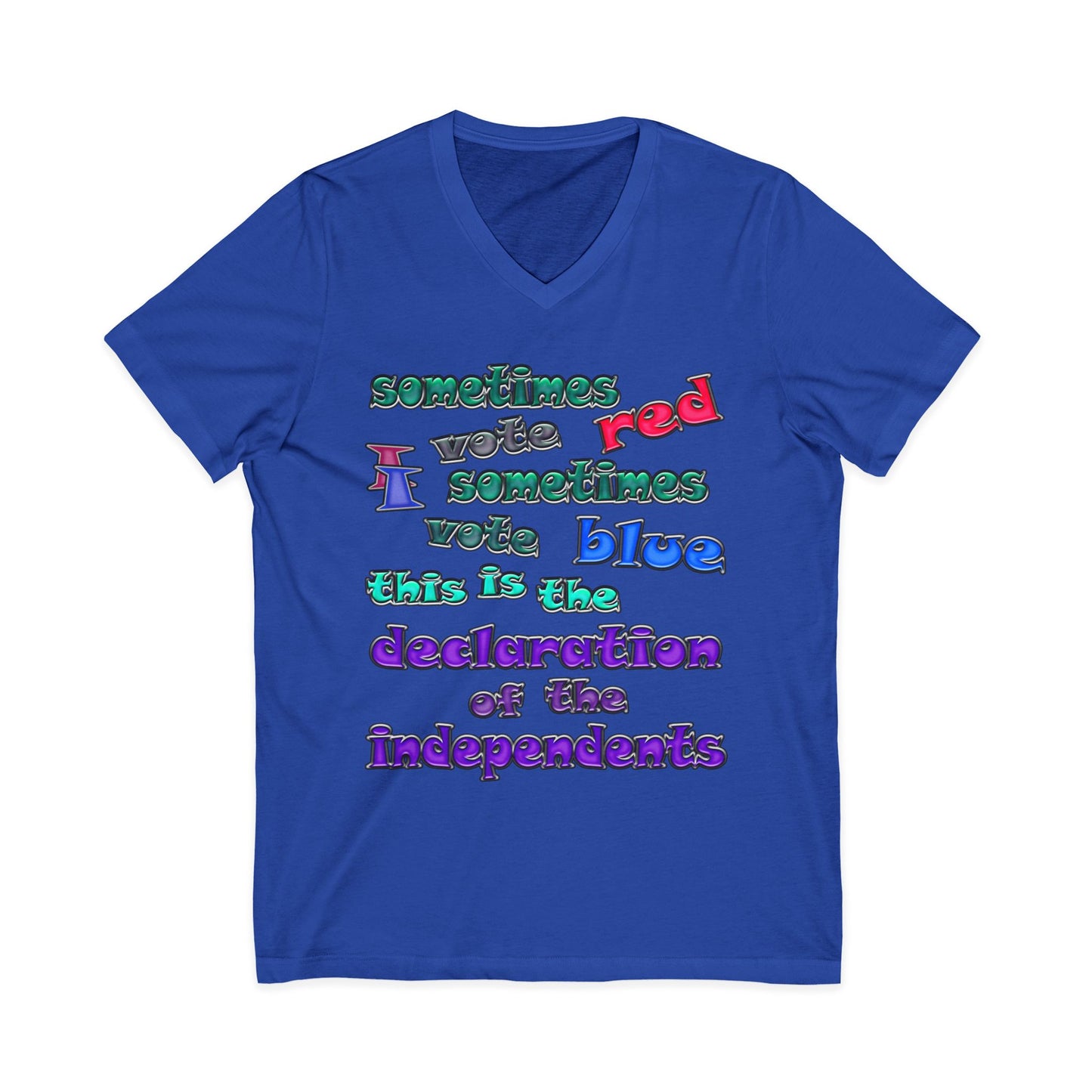 declaration of the independents - Unisex Jersey Short Sleeve V-Neck Tee