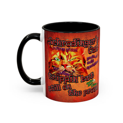 schrodinger's cat - Accent Mug (burnt orange)