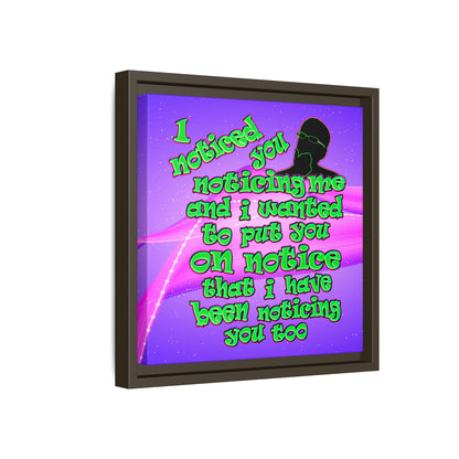 noticed you noticing - framed canvas art (purple-pink wave)