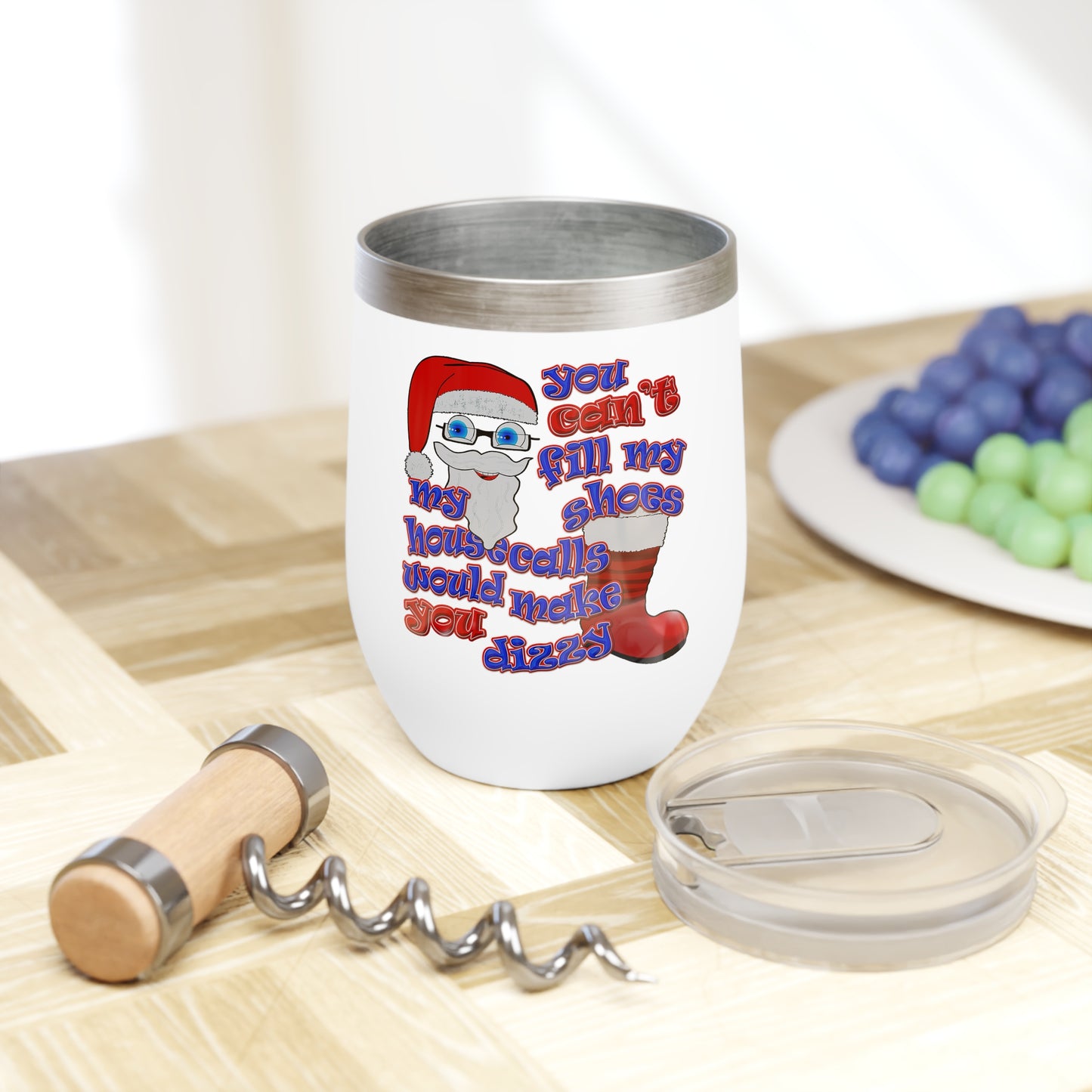 santa's shoes - Chill Wine Tumbler