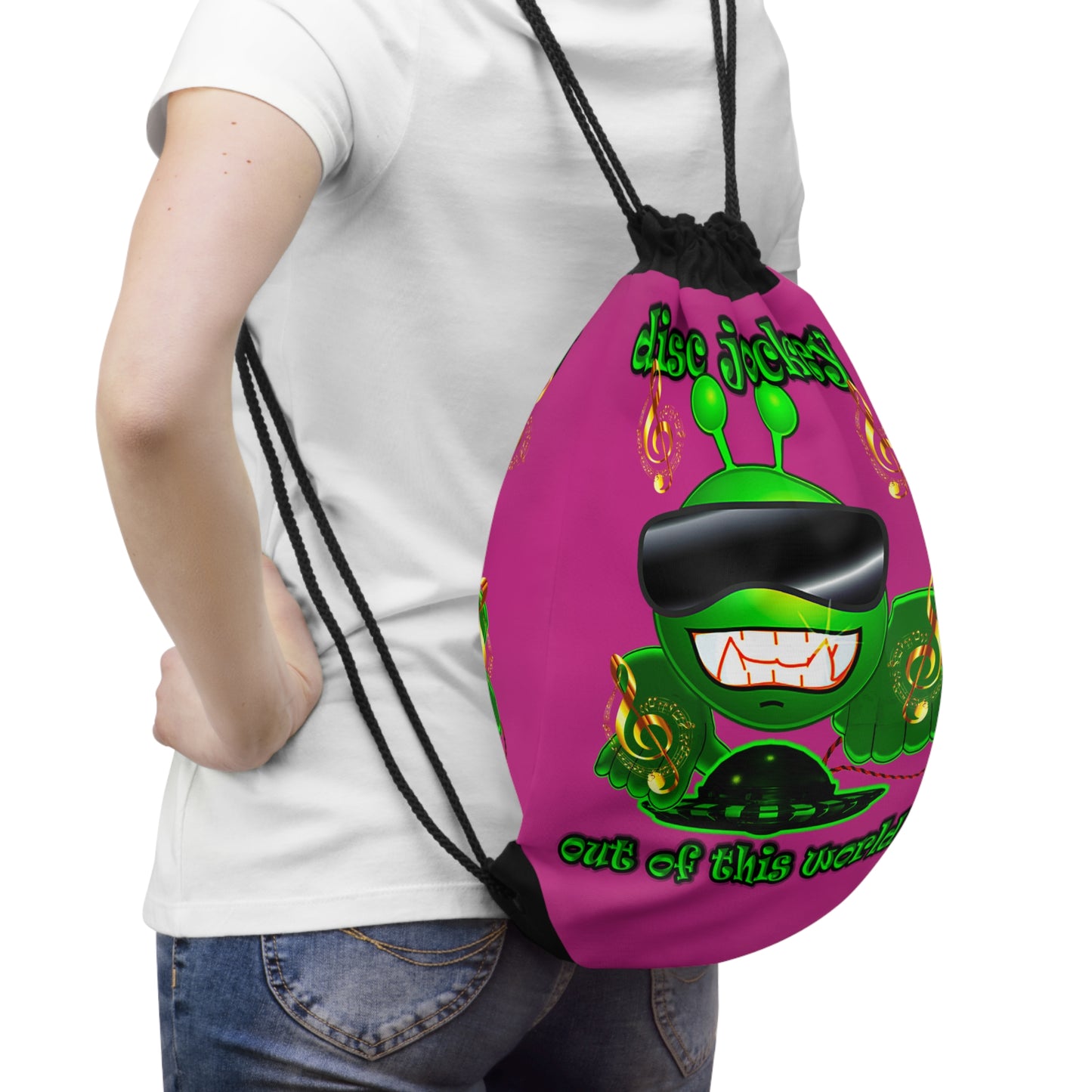 disc jockey - Drawstring Bag (pink)