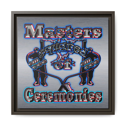 em cee squared - framed canvas art (brushed nickel)