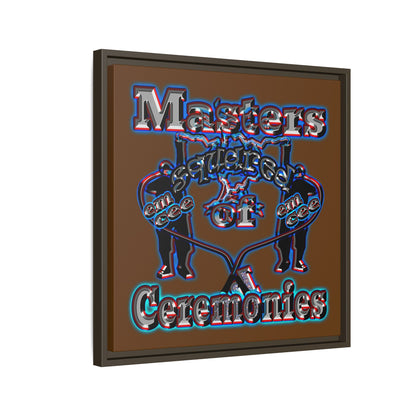 em cee squared - framed canvas art (brown)