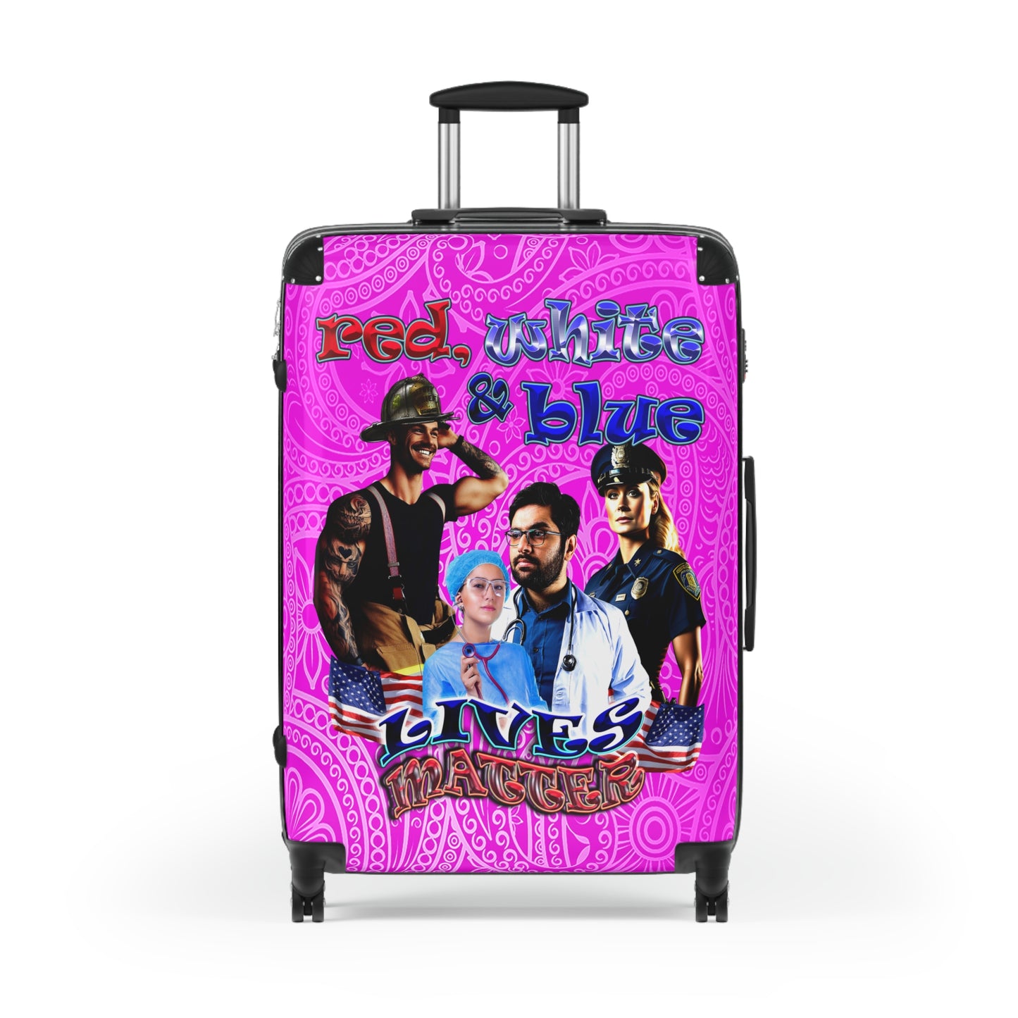 rw&b lives matter - Suitcase (pink swirl)