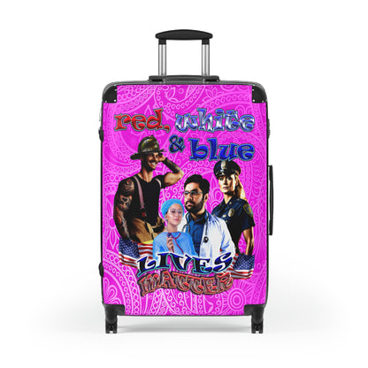 rw&b lives matter - Suitcase (pink swirl)