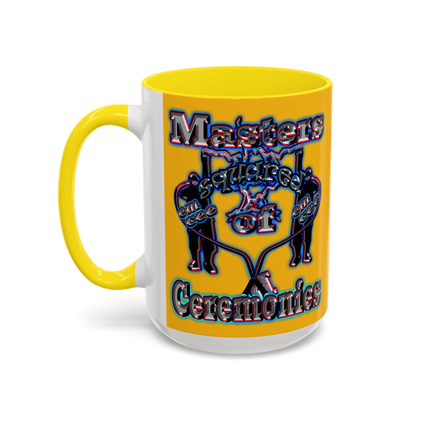 em cee squared - Accent Mug (yellow)