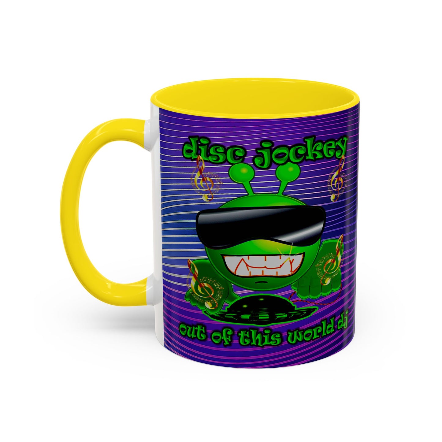 disc jockey - Accent Mug (purple wave)