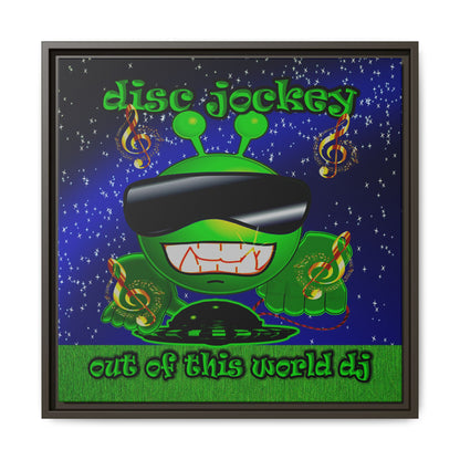 disc jockey - framed canvas art ('snoops' background)