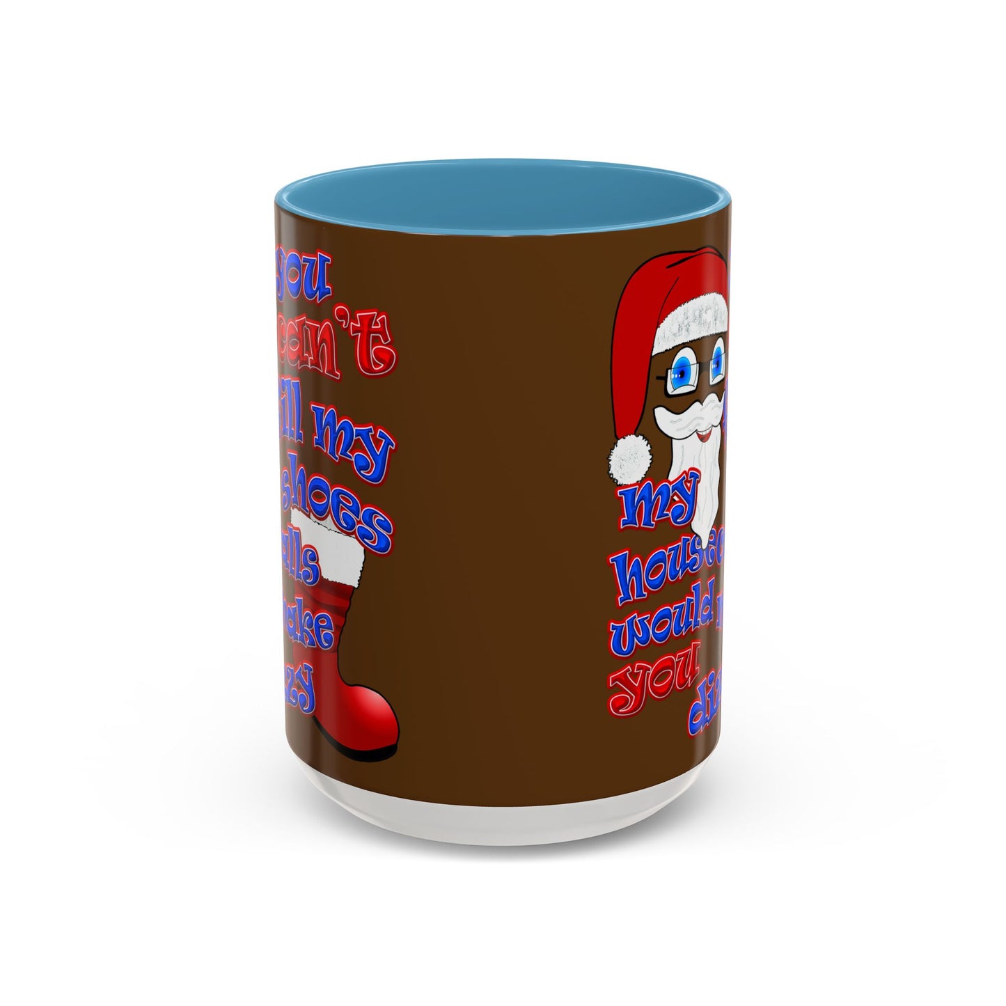 santa's shoes - Accent Mug (brown)
